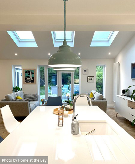 rooflite+ windows installed in kitchen